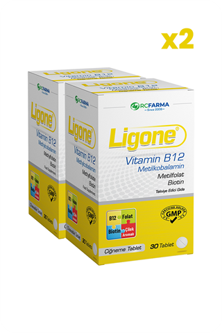 Probiyotik / PrebiyotikRc FarmaLigone Vitamin B12 30 Çiğneme Tablet x2 Adet