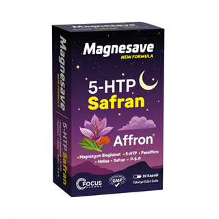 Magnesave 5-HTTP Safran 30 Kapsül | KozmovitalDiğer TakviyelerFocus PharmaMagnesave 5-HTTP Safran 30 Kapsül