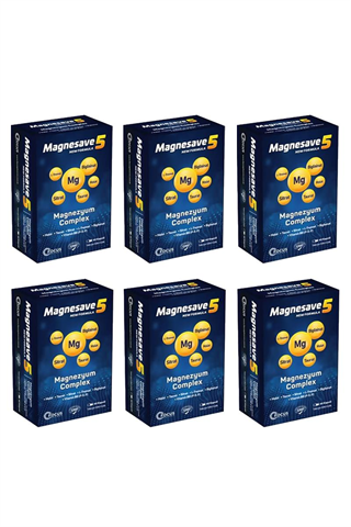 MinerallerFocus PharmaMagnesave5 Magnezyum Complex 60 kapsül x6