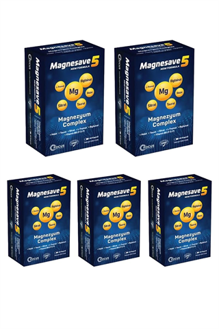 MinerallerFocus PharmaMagnesave5 Magnezyum Complex 60 kapsül x5