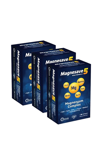 MinerallerFocus PharmaMagnesave5 Magnezyum Complex 60 kapsül x3