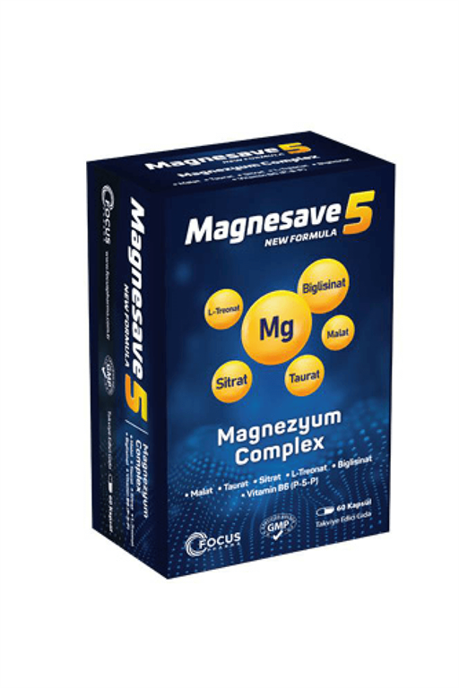 8683011276187 | Magnesave5 Magnezyum Complex 60 kapsül | KozmovitalMinerallerFocus PharmaMagnesave5 Magnezyum Complex  60 kapsül
