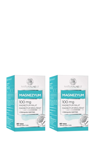 NaturalNest Magnezyum Plus 60 Tablet Firsat Paketi | KozmovitalMinerallerNaturalNestNaturalNest Magnezyum Plus 60 Tablet Firsat Paketi