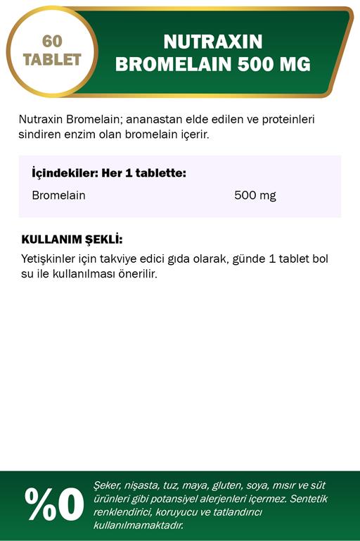 Nutraxin Bromelain 60 Tablet