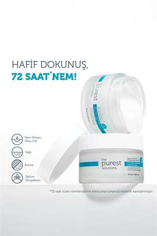 The Purest Solutions 72 Saat Etkili Sebum Dengeleyici Günlük Nemlendirici Krem