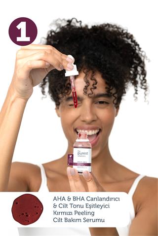 The Purest Solutions Canlandırıcı & Cilt Tonu Eşitleyici Yüz Peeling Serum + SPF+50 Güneş Koruyucu TPS131