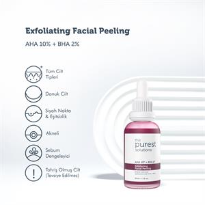 The Purest Solutions Exfoliating Facial Peeling AHA %10 + BHA %2 Serum