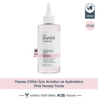 The Purest Solutions Hassas Ciltler İçin Arındırıcı ve Aydınlatıcı PHA Pembe Tonik 200 ml