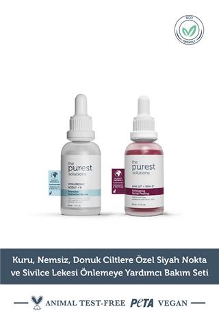 The Purest Solutions Kuru Nemsiz Donuk Ciltlere Özel Siyah Nokta ve Sivilce Lekesi Önlemeye Yardımcı Bakım Seti TPS124