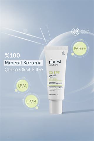 The Purest Solutions Mineral Filtreli Güneş Koruyucu Krem SPF 30 40 ml