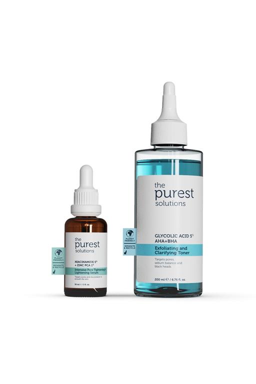 The Purest Solutions Sivilce Akne Karşıtı Sebum Dengeleme ve Gözenek Sıkılaştırmaya Yardımcı Bakım Seti 30 ml + 200 ml TPS108