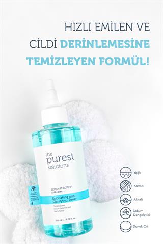 The Purest Solutions Sivilce Akne Karşıtı Sebum Dengeleme ve Gözenek Sıkılaştırmaya Yardımcı Bakım Seti 30 ml + 200 ml TPS108