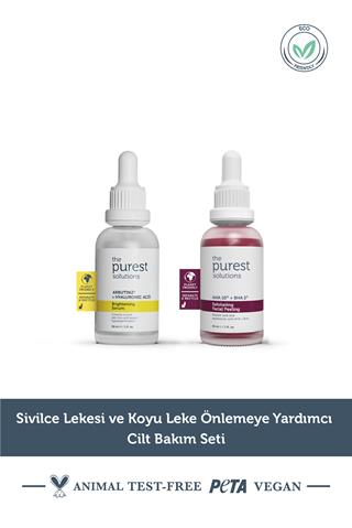 The Purest Solutions Sivilce Lekesi ve Koyu Leke Önlemeye Yardımcı Cilt Bakım Seti TPS122