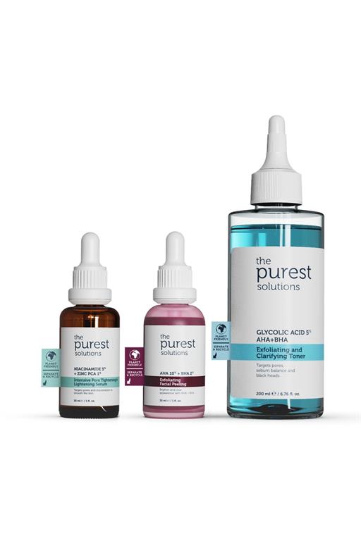 The Purest Solutions Sivilce ve Siyah Nokta Önlemeye Yardımcı Aydınlatıcı Bakım Seti 200 ml + 30 ml + 30 ml TPS111