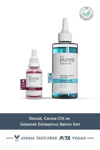 The Purest Solutions Siyah Nokta Önleme ve Gözenek Sıkılaştırmaya Yardımcı Bakım Seti 200 ml + 30 ml TPS110