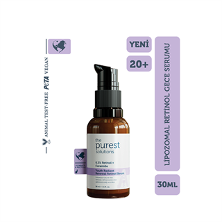 The Purest Solutions Yaşlanma ve Kırışıklık Karşıtı Retinol Gece Serumu 30 ml