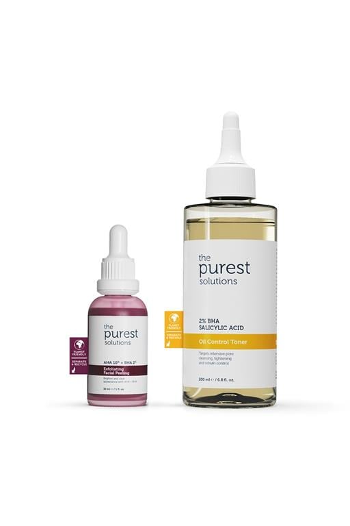 The Purest Solutions Yüksek Oranda BHA İçeren Cilt Bakım Seti (Fiddy Methoduna Uygun) 30 ml 200 ml TPS132