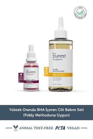 The Purest Solutions Yüksek Oranda BHA İçeren Cilt Bakım Seti (Fiddy Methoduna Uygun) 30 ml 200 ml TPS132