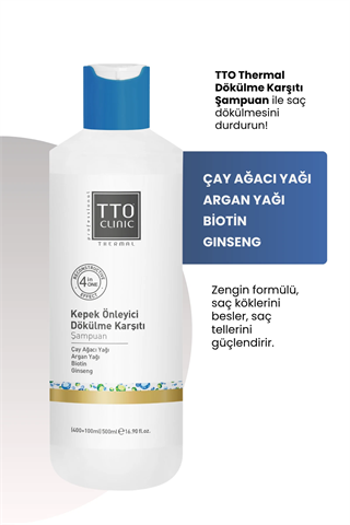 TTO Clinic Kepek ve Dökülme Karşıtı Şampuan 400 ml