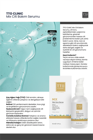 TTO Clinic Mix Cilt Bakım Serumu 50 ml