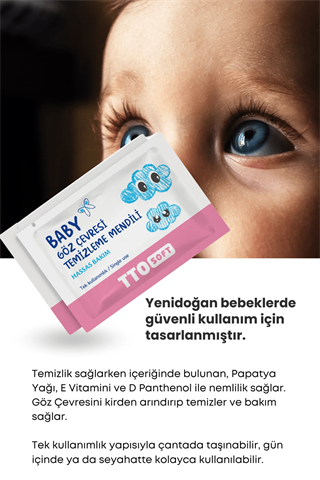TTO Soft Baby Göz Çevresi Temizleme Mendili 12 Adet