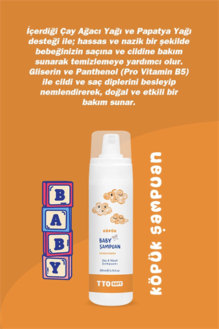 TTO Soft Bebek Köpük Şampuanı 200 ml