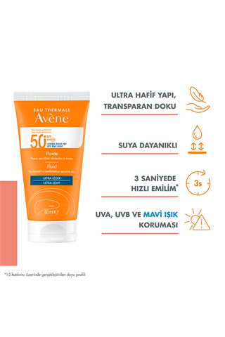 Avene Solaire SPF50+ Fluid Ultra Light 50 ml