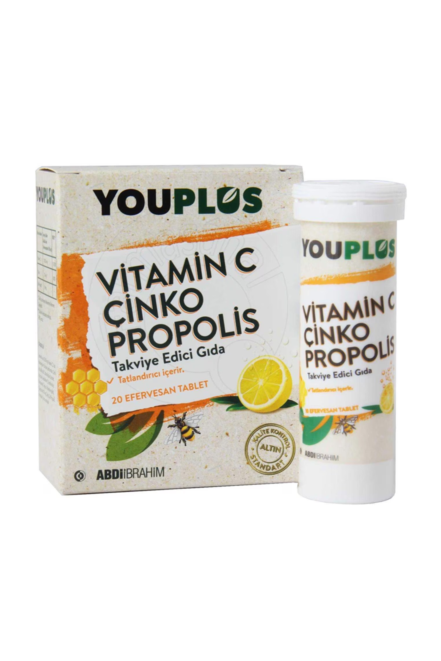 8699514020158 | Youplus Vitamin C Çinko Propolis 20 Efervesan Tablet |  Kozmivital