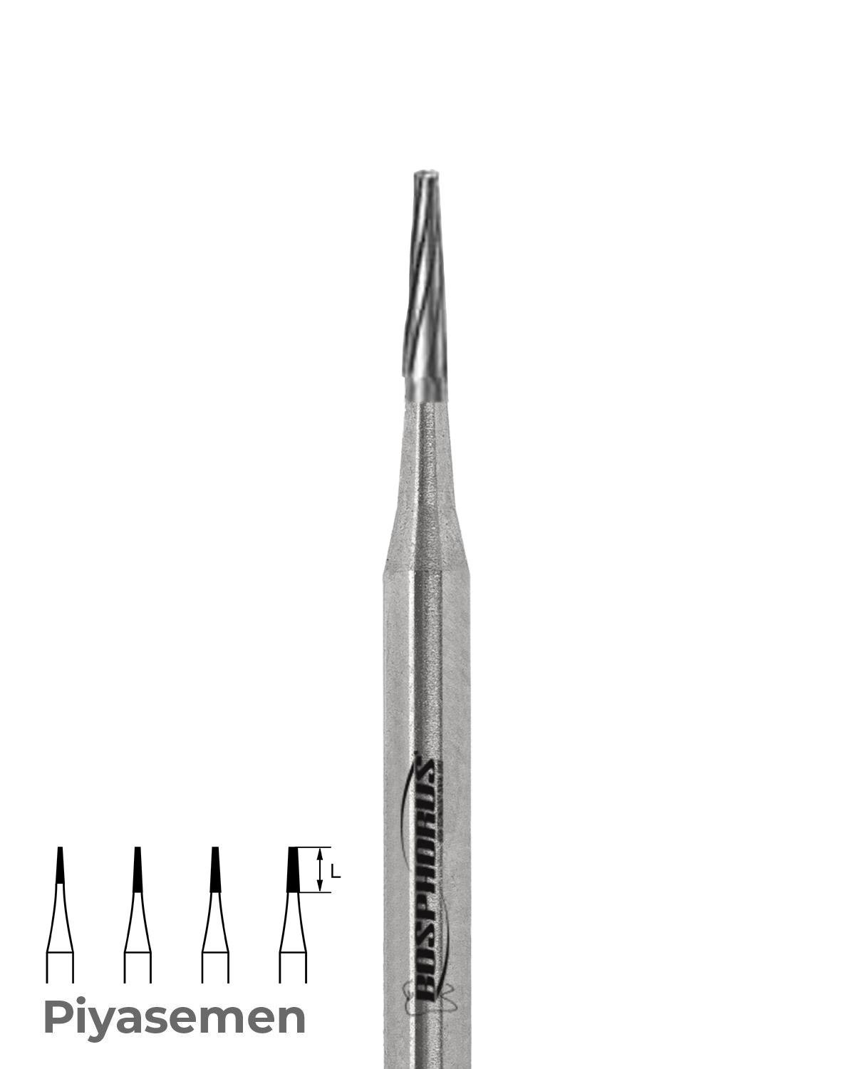 500104168Bos Piyesemen Tungsten Karbit Düz Bitim Konik, Laboratuvar Frez