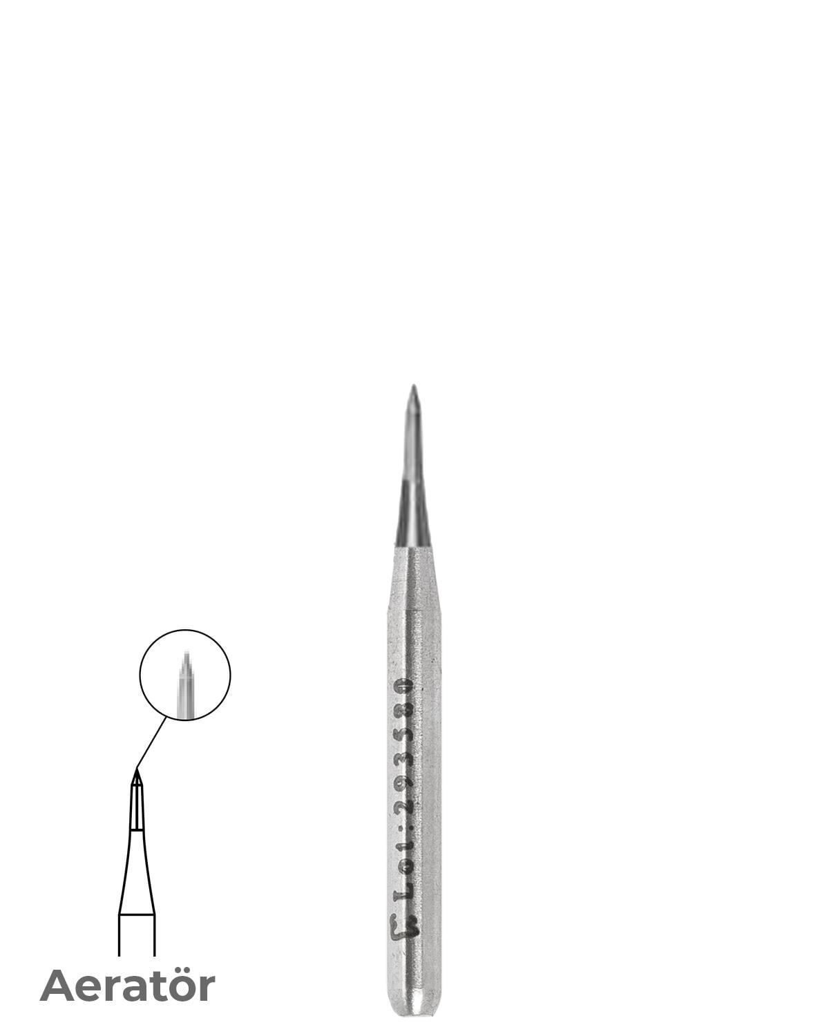 500314468Bos Aeratör Tungsten Karbit Sivri Bitim Konik Frez