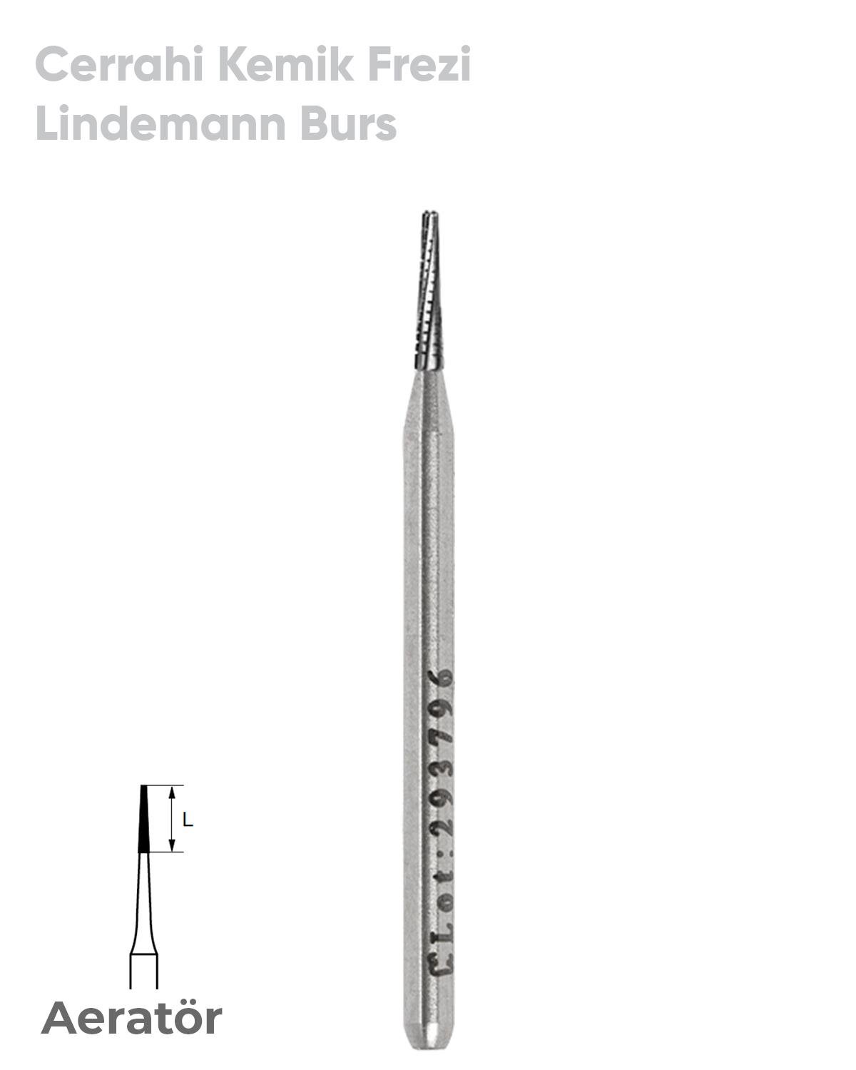 500316415Bos Aeratör Tungsten Karbit Konik Uçlu Silindir, Cerrahi Kemik Kesici Frez