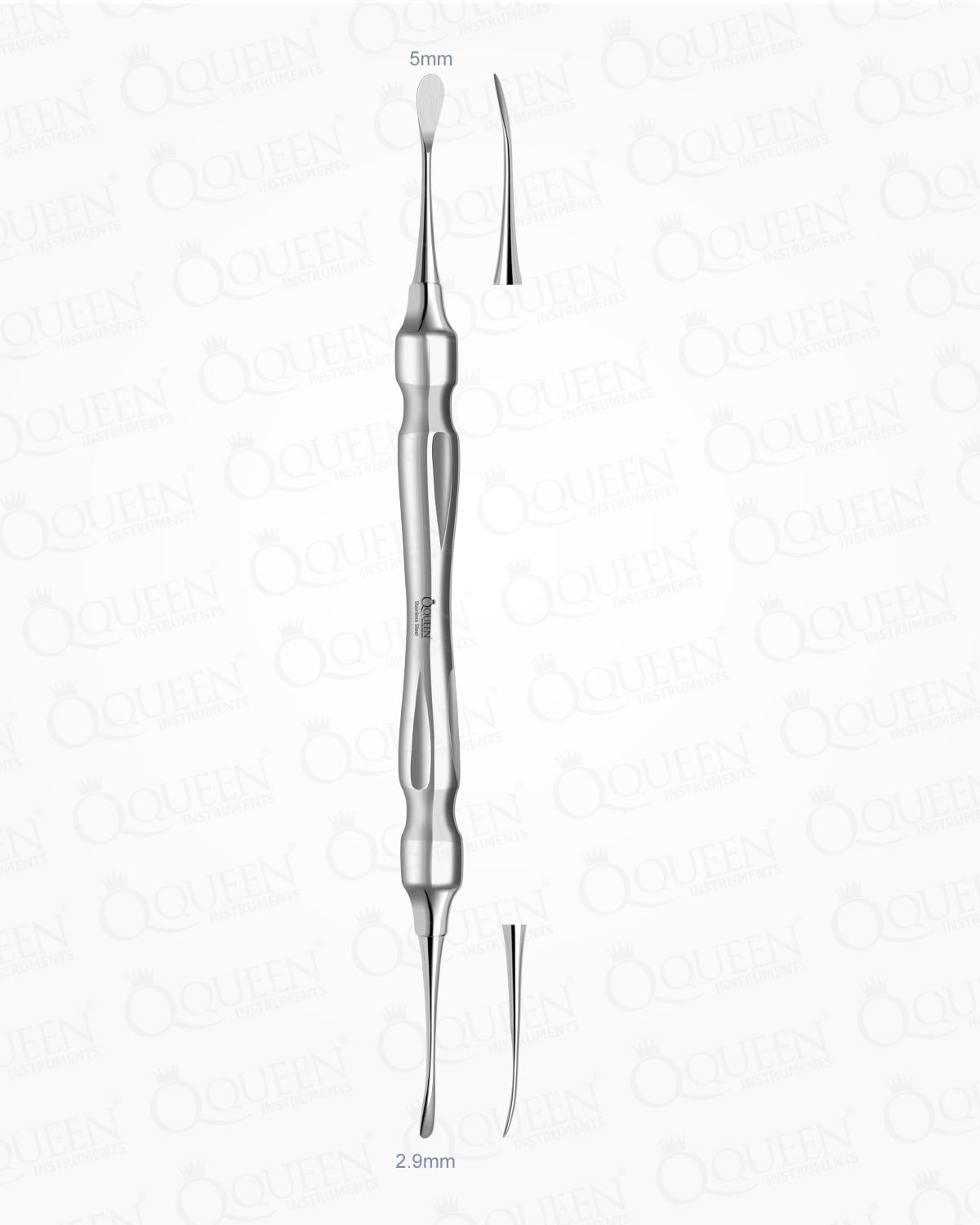 Doğrusal Oval/Oval Periost Elevatörü Molt 5mm/2.9mm 18cm