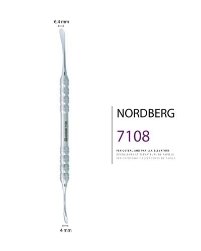Doğrusal Oval/Oval Periost Elevatörü Nordberg 4mm/6.4mm