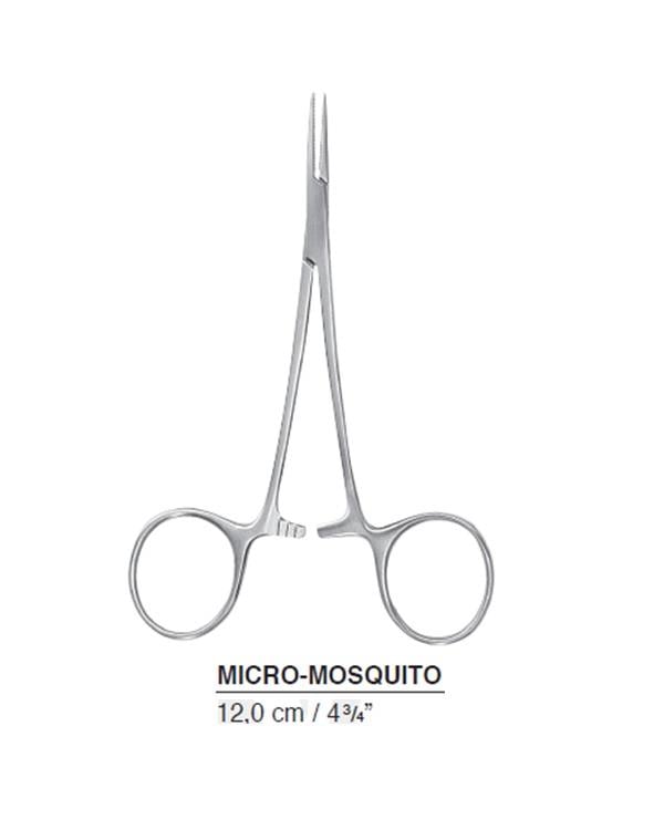 Düz Hemostat (Klemp) Micro-Mosquito 12cm