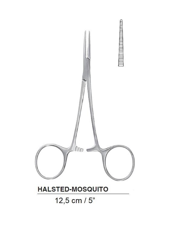 Düz Hemostat (Klemp) Micro-Mosquito 12cm