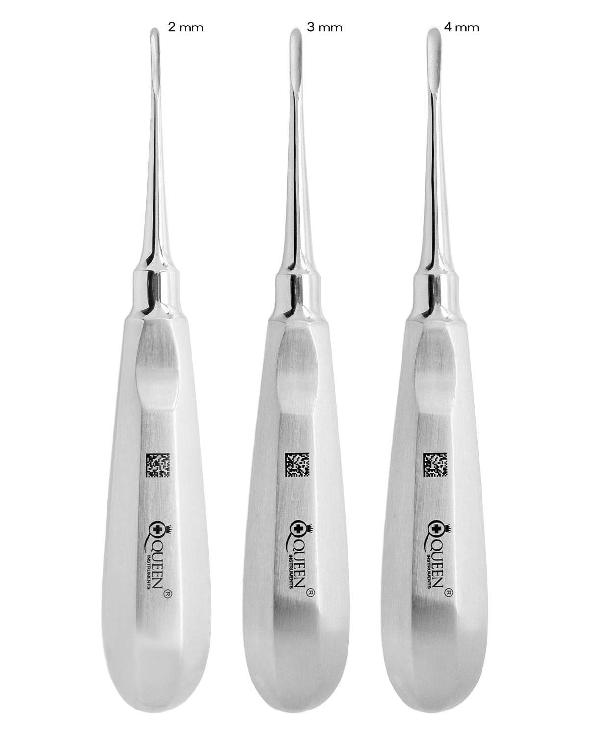 Eğri Bien Elevatör Seti Bien 2/3/4mm 16cm 3 Parça/Pkt