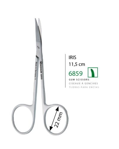 Eğri Cerrahi Makas Iris 11,5cm
