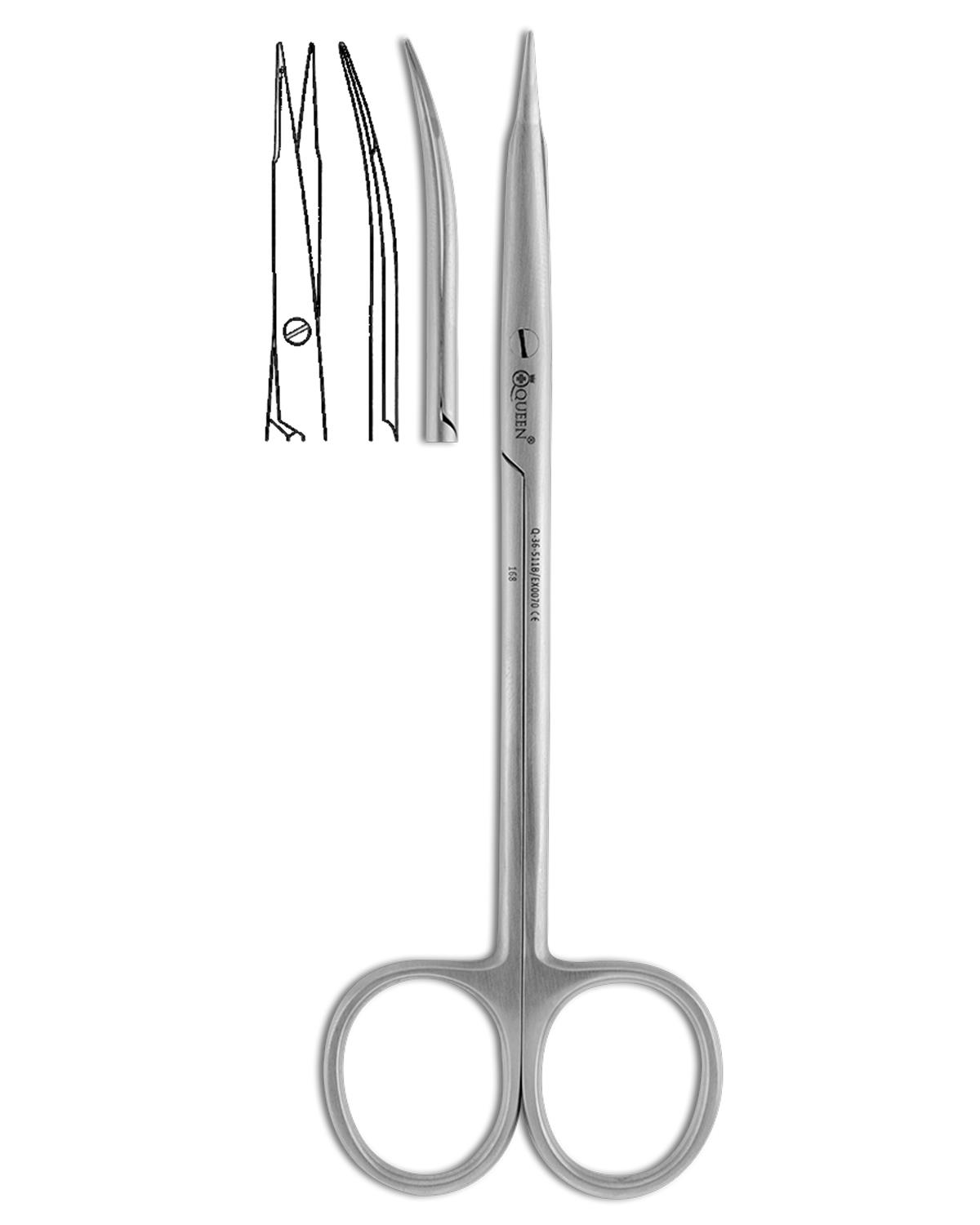 Eğri Cerrahi Makas Reynolds 11cm
