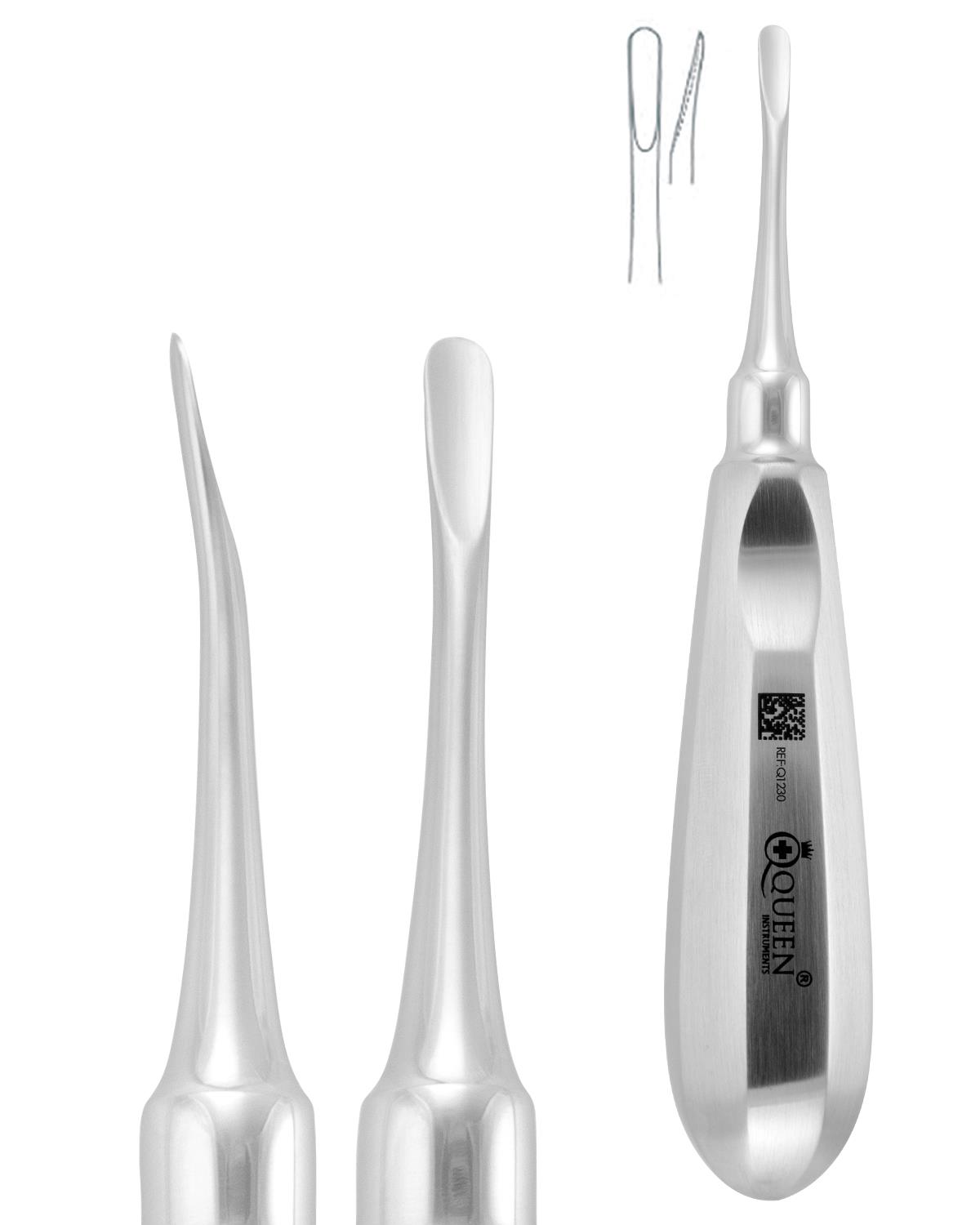 Eğri Lüxatör Elevatör Lüxatör 4mm 12,5cm