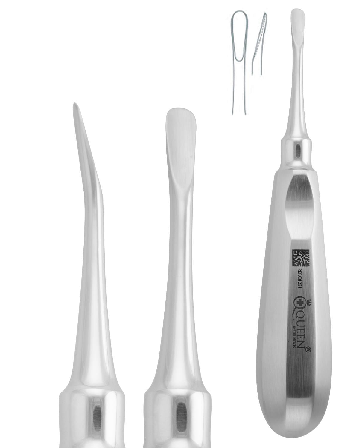 Eğri Lüxatör Elevatör Lüxatör 5mm 12,5cm