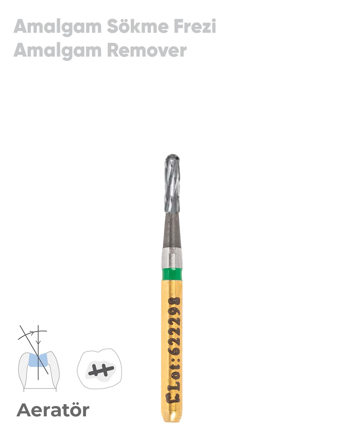 FBCB21RMX Aeratör Tungsten Karbit Yuvarlak Bitim Silindir, Amalgam Sökücü Frez