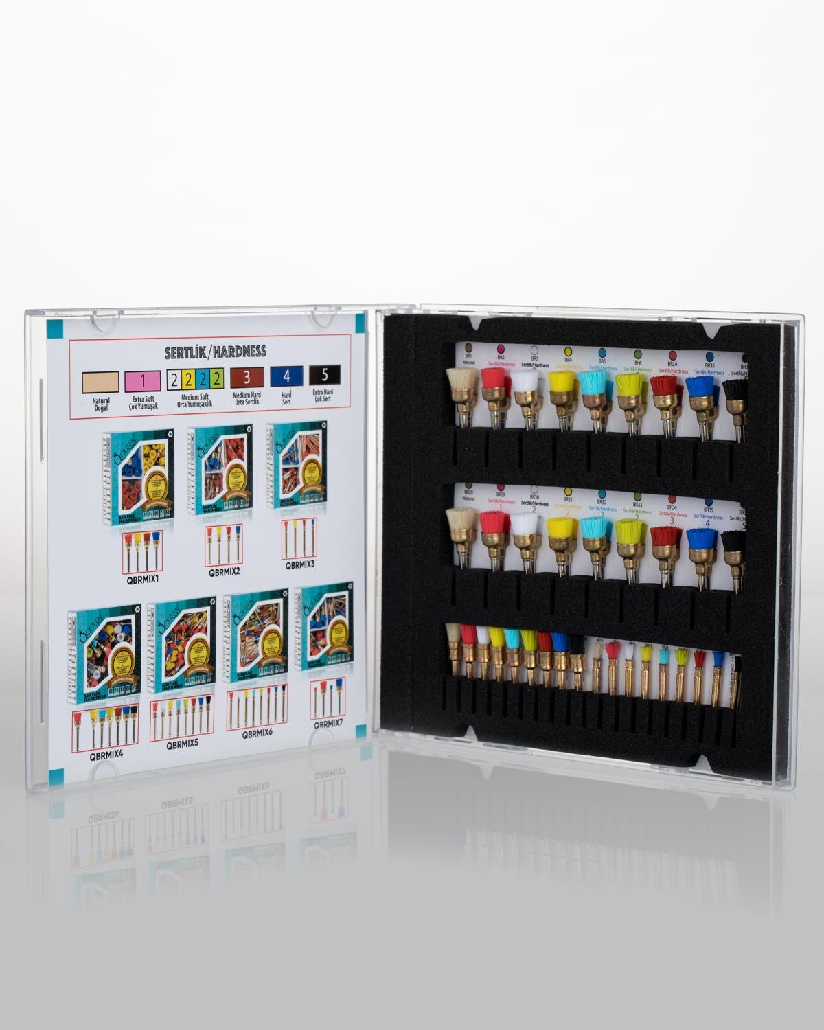 Polisaj fırçaları tanıtım ve satıs kartelası, 36'lı.