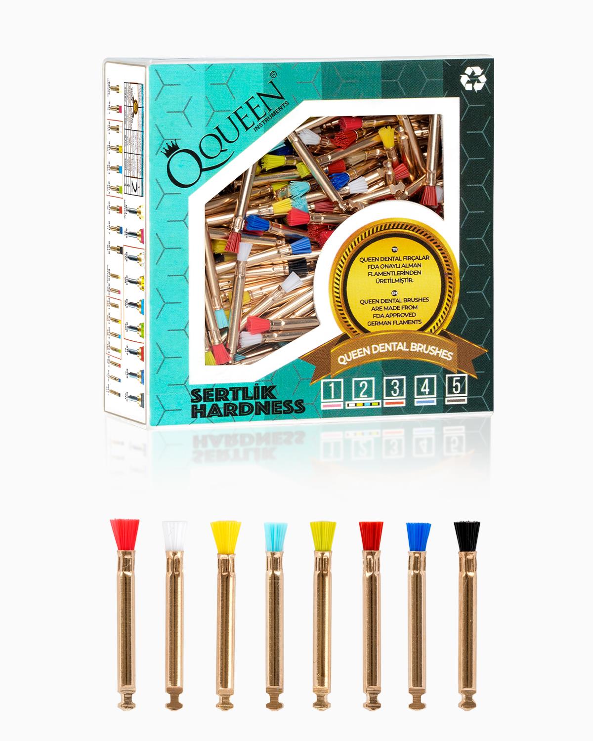 Polisaj Fırçası, İnce Mikro Tip, Karısık 8 Renk, 5 Sertlikte , 3mm.