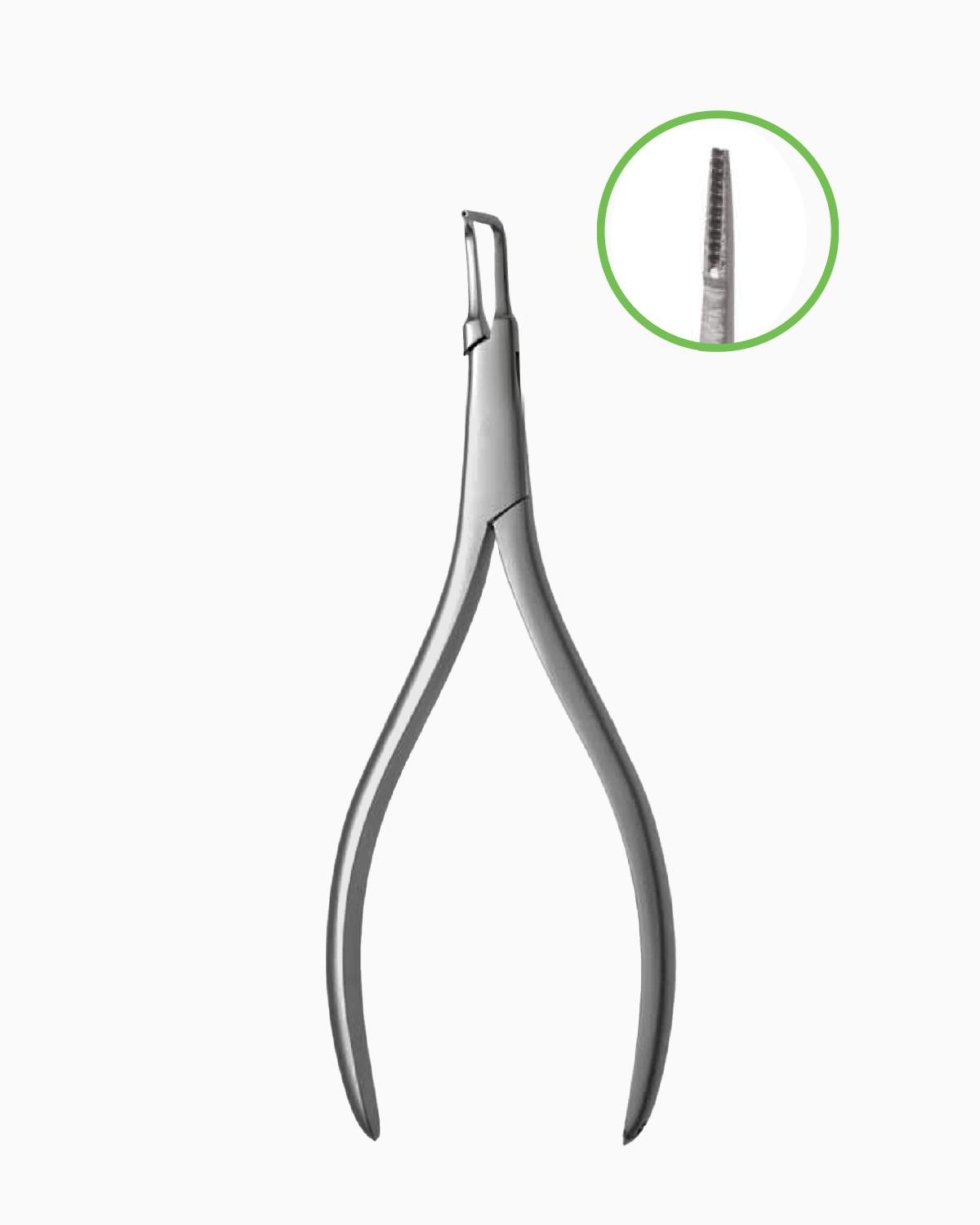 Queen  Açılı (90 derece) Mikro Çekim Preseli ve Kök Pensi 13cm - QET020