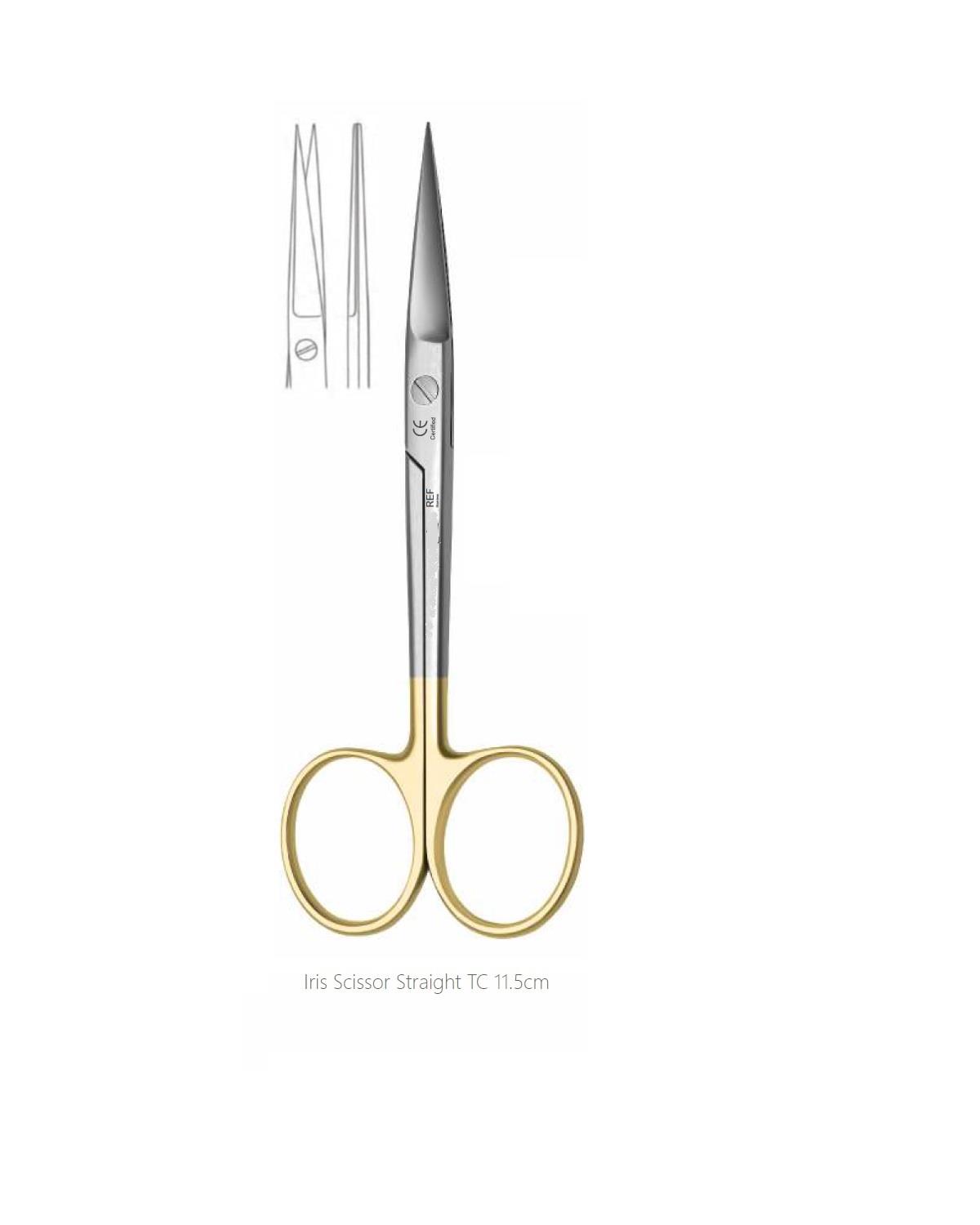Queen Super Cut (Tırtıklı) Düz Cerrahi Makas Iris 11 5cm - Q315-610