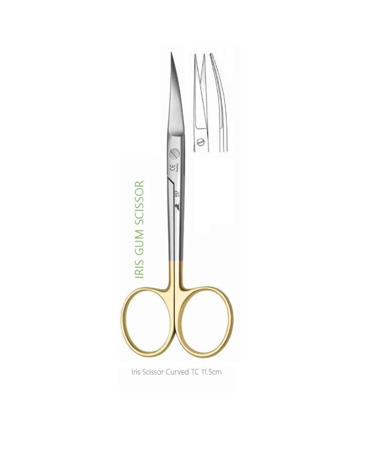 Queen Super Cut (Tırtıklı) Eğri Cerrahi Makas Iris 11 5cm - Q315-612