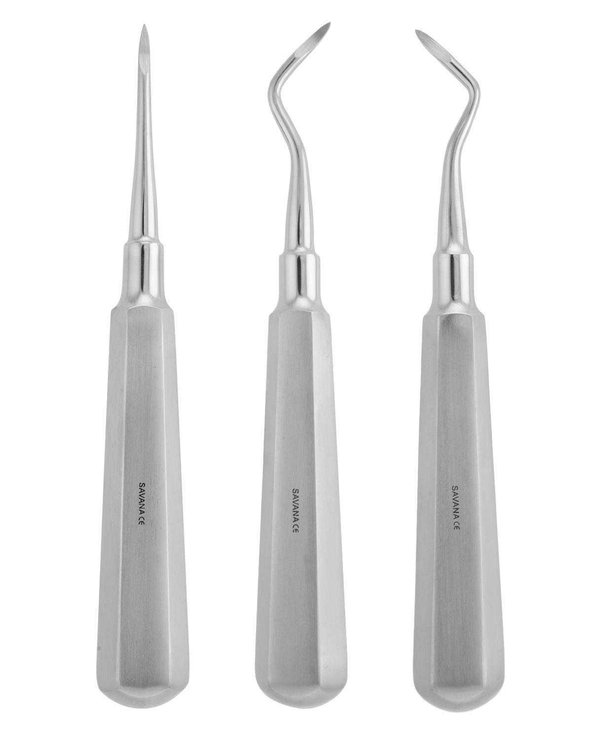 Sağ-Sol-Düz Apekso Heidbrink Elevatör Seti Heidebrink 2,5mm 15cm 3 Parça/Pkt