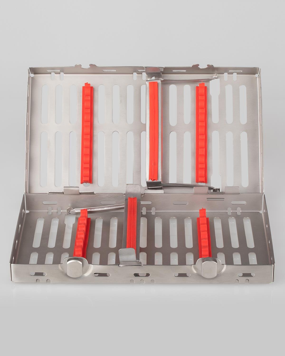 Silikon Tutamaçlı Sterilizasyon Kaseti 12cm/20cm/4cm 14 Aletlik