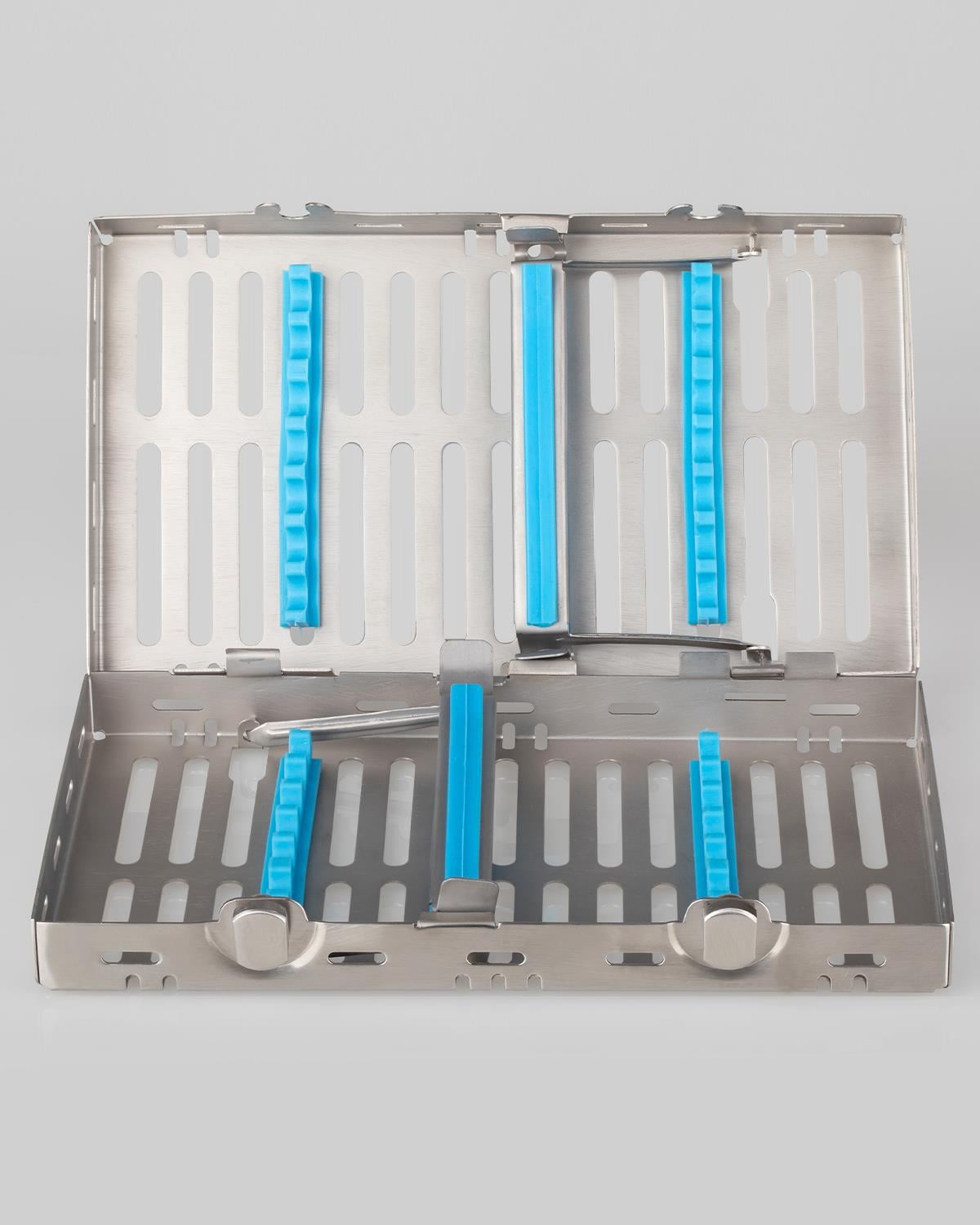 Silikon Tutamaçlı Sterilizasyon Kaseti 12cm/20cm/4cm 14 Aletlik