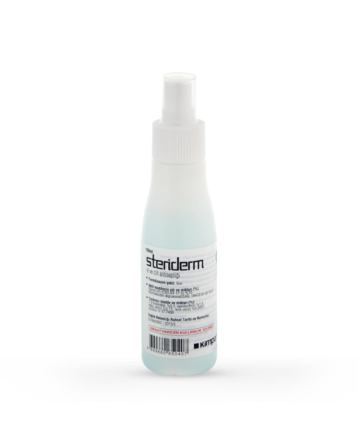 Steriderm, El ve Cild Dezenfektanı, 100 ml.